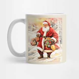 Santa Claus In A Wintry Woodland Mug